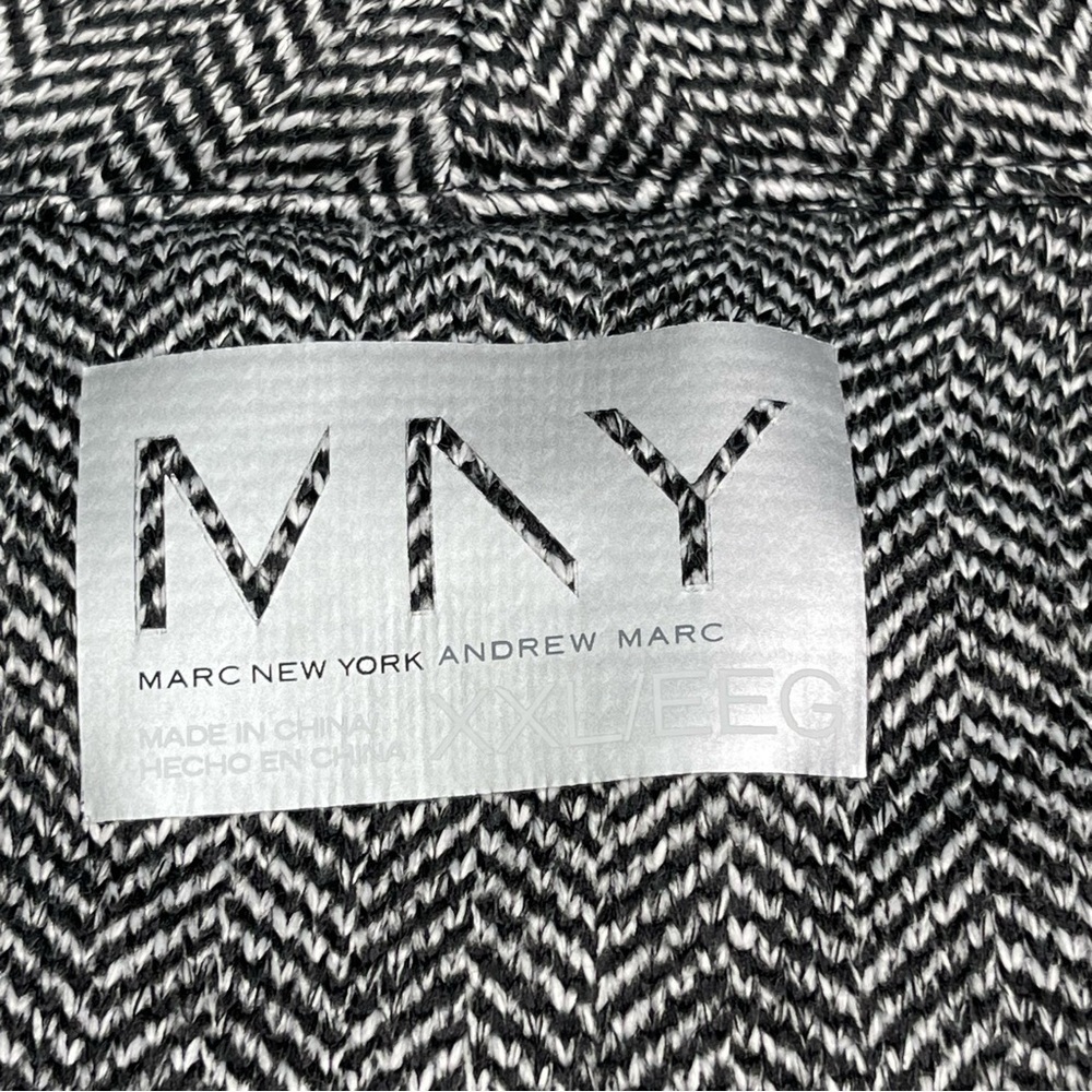 Marc New York Fleece Jacket Full Zip Black Herringbone Outdoor Comfy Gorp Warm - Picture 12 of 14